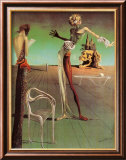 Figura femenina con cabeza de flores Arte por Salvador Dalí Figura femenina con cabeza de flores Arte por Salvador Dalí