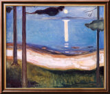 Moon Light, 1895 Prints by Edvard Munch