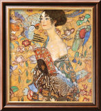 Mujer con abanico Láminas por Gustav Klimt Mujer con abanico Láminas por Gustav Klimt