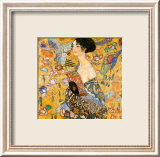 Frau mit Fächer Kunst von Gustav Klimt