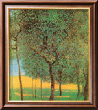 Orchard Láminas por Gustav Klimt
