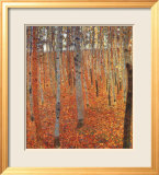 Beach Forest Lámina giclée enmarcada por Gustav Klimt