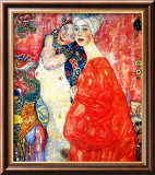 Amies Estampe encadrée par Gustav Klimt