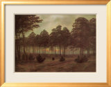 Soirée Estampe encadrée par Caspar David Friedrich