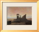 The Temple of Juno at Agrigento Estampe encadrée par Caspar David Friedrich