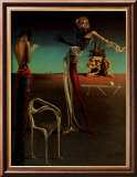 Frau mit Rosenhaupt Kunstdrucke von Salvador Dalí