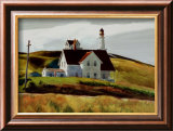 Colina y casas en Cape Elizabeth Maine Láminas por Edward Hopper