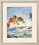 Rêve causé par le vol d'une abeille autour d'une pomme-grenade, vers 1944 Affiches par Salvador Dalí