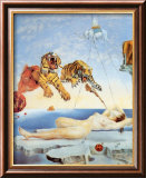 Traum, verursacht durch den Flug einer Biene um einen Granatapfel, eine Sekunde vor dem Aufwachen, ca. 1944 Kunst von Salvador Dalí