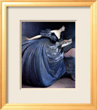 Althea Reading in Blue Dress Posters par John White Alexander