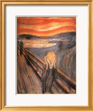 Le cri, vers 1893 Posters par Edvard Munch