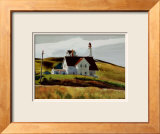 Colline et maisons de Cape Elizabeth au Maine Art par Edward Hopper