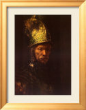 Man with Helmet Affiches par Rembrandt van Rijn 