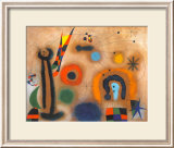 Libelle Mit Roten Flugeln Eine Schlange Jagend Affiches par Joan Miró