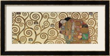 L'Accomplissement, frise dans l'hôtel Stoclet|Fulfillment, Stoclet Frieze, vers 1909 (détail) Affiches par Gustav Klimt