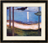 Moon Light, 1895 Prints by Edvard Munch