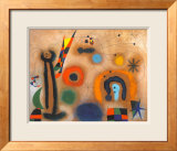 Libelle Mit Roten Flugeln Eine Schlange Jagend Affiche par Joan Miró