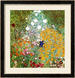 Flower Garden Print by Gustav Klimt