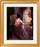 Mujer joven leyendo en una ventana Pósters por Delphin Enjolras Mujer joven leyendo en una ventana Pósters por Delphin Enjolras