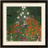 Jardin fleuri Affiche par Gustav Klimt