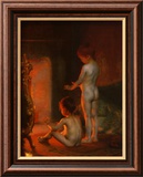 Après le bain (1890) Affiches par Paul Peel