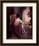 Mujer joven leyendo en una ventana Pósters por Delphin Enjolras Mujer joven leyendo en una ventana Pósters por Delphin Enjolras