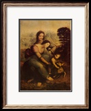 Santa Ana, la Virgen y el Niño Láminas por Leonardo da Vinci