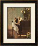 Première leçon de piano Posters par Jules A. Muenier