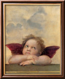 Détail de la Vierge de la chapelle Sixtine, vers 1514 Posters par Raphael 