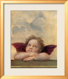 Detail of the Sistine Madonna, c.1514 Arte por Raphael