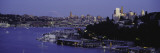City Skyline at Lakeside with Mt Rainier in Background, Lake Union, Seattle, Washington State Photographic Print by Panoramic Images 