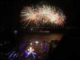 Fireworks Light Up the Night Sky after the Opening Ceremony for the Vancouver 2010 Olympics Photographic Print