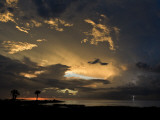 Lightning Storm Moves across Crystal Bay in Florida Photographic Print