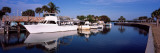 Fishing Boats Moored at a Harbor, Manasota Key, Charlotte County, Florida, USA Lámina fotográfica por Panoramic Images