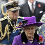Queen Elizabeth II and Prince Philip Arrive for Remembrance Day Service, Westminster Abbey, London Photographie