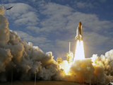 Space Shuttle Atlantis Lifts Off at the Kennedy Space Center in Cape Canaveral, Florida Photographic Print