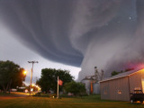Huge Tornado Funnel Cloud Touches Down in Orchard, Iowa, Photographic Print
