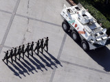 Paramilitary Police Officers Exercise at the People's Square in Urumqi, Western China Photographic Print