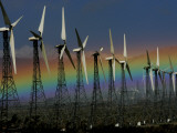 Rainbow is Visible Looking West from Palm Springs, California Photographic Print