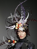 Model Displays a Creation by Pastry Chef Koichi Izumi During the Tokyo Sweets Collection 2009 Photographic Print
