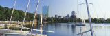 Sailboats in a River with City in the Background, Charles River, Back Bay, Boston, Suffolk County,  Photographic Print by Panoramic Images 