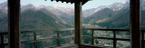 Mountain Range from a Balcony, Yamadera, Yamagata Prefecture, Honshu, Japan Photographie par Panoramic Images 