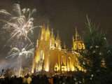 People Celebrate Christmas Eve, Front of Moscow's Catholic Church of Immaculate Conception, Russia Photographic Print