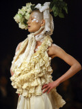 Model Displays Creation by Aya Furuhashi During Tokyo Fashion Week Photographic Print