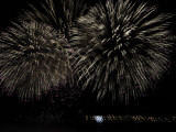 Fireworks Explode over the Olympic Rings During the Opening Ceremony of the Vancouver 2010 Olympics Photographic Print