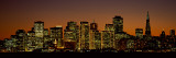 Skyscrapers Lit Up at Night, San Francisco, California, USA Photographic Print by Panoramic Images 
