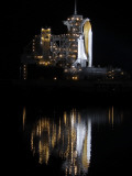 Space Shuttle Discovery Sits on a Launch Pad at the Kennedy Space Center in Cape Canaveral Photographic Print