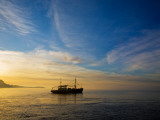 Mussel Boat at Dawn, Waterford Harbour, Co Waterford, Ireland Photographic Print