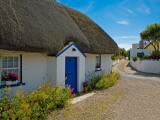 Traditional Thatched Cottage, Kilmore Quay, County Wexford, Ireland Photographic Print