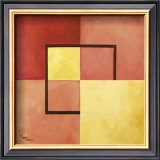 Four Squares with Lines Posters by Peggy Garr